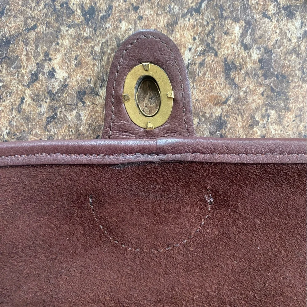 Coach Willis Mahogany Brown Leather Bag Vintage Brass/Gold Hardware Dust Bag Box - Picture 10 of 16